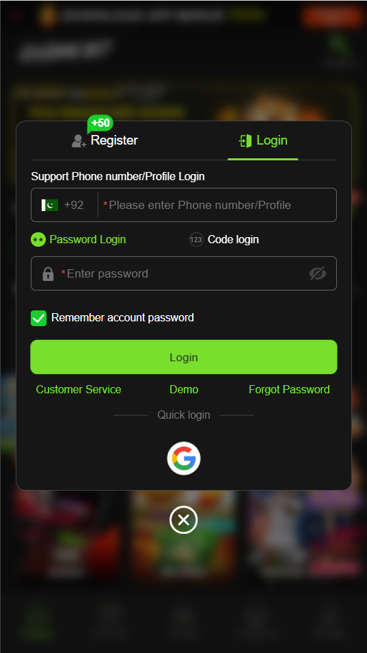 go game login